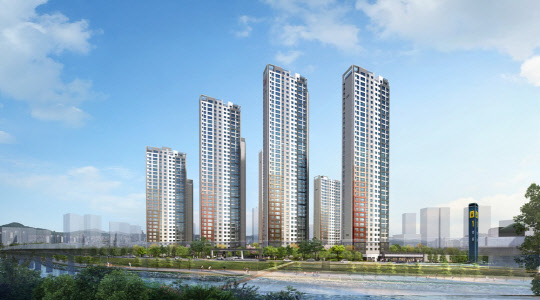 현대엔지니어링이 다음 달 부산 동래구에서 3년 만에 분양에 나서는 '힐스테이트 명륜 2차' 주경투시도.   현대엔지니어링 제공